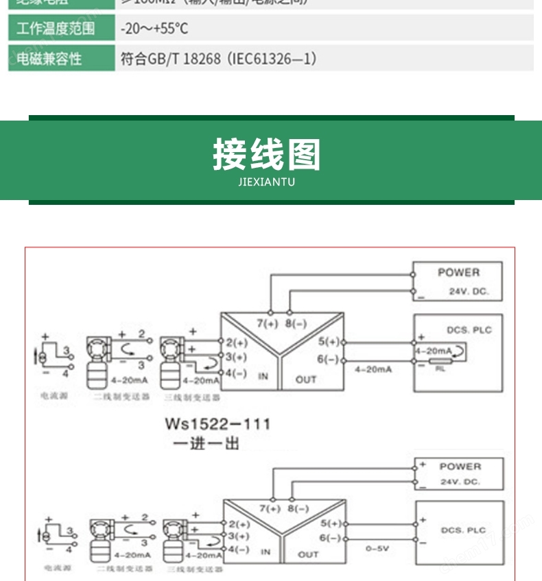 WS1528频率HZ变送器隔离器