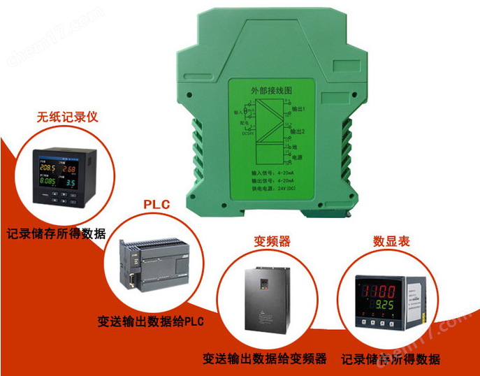 智能信号隔离器4-20mA模块分配转换一入