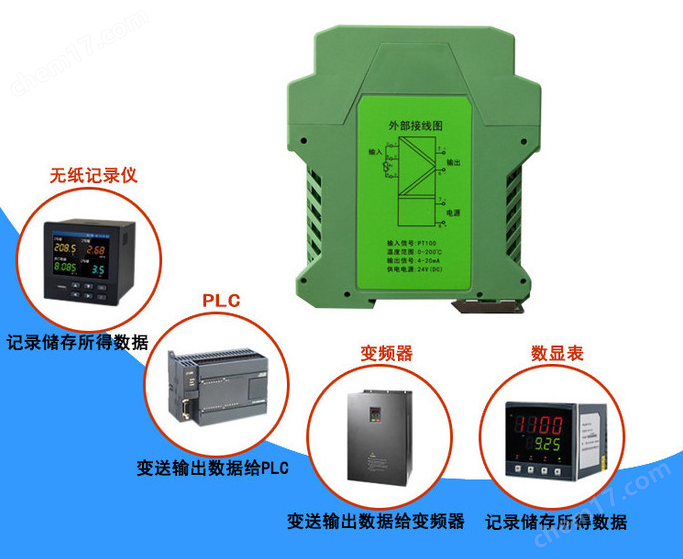 二进二出热电偶温度变送器K分度 0-1300度