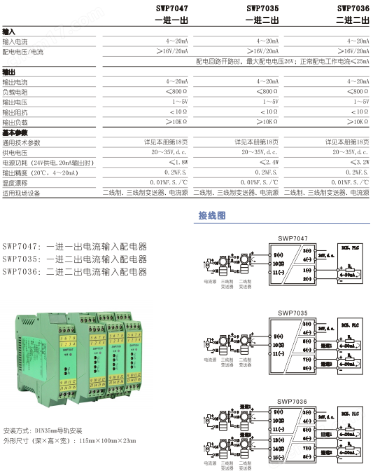 一进二出4-20mA信号隔离器分配器